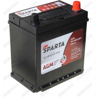 Аккумулятор SPARTA AGM / 40Ah / 330А / Asia (BYD SONG) с бортом